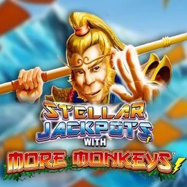Stellar Jackpots with More Monkeys logo by Lightning Box Game at Lysti Casino